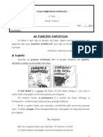 Ficha Formativa - As Funções Sintáticas.5ºano - 2 Período