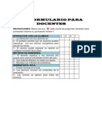 Formulario para Docentes