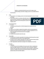 Hydrostatic Test Procedure