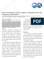 KPIM of GasCondensate Productivity - Prediction of Condensate Gas Ratio (CGR) Using Reservoir Volumetric Balance