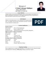 Md. Faizul Asheque Siddique: Résumé of