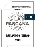 Reglamento Interno Del Cetpro La Pascana 2012