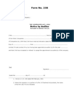 Form No. 23B: Notice by Auditor