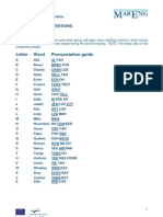 Letter Word Pronunciation Guide: Unit 1: Radio Conventions