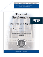 Stephentown Audit by NYS Comptroller