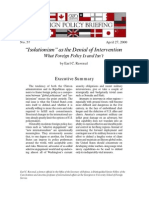 quot Isolationism&quot As The Denial of Intervention: What Foreign Policy Is and Isn't, Cato Foreign Policy Briefing No. 57