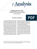 Keeping The Poor Poor: The Dark Side of The Living Wage, Cato Policy Analysis No. 493