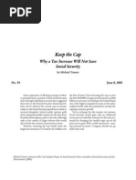 Keep The Cap: Why A Tax Increase Will Not Save Social Security, Cato Briefing Paper No. 93