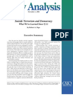 Suicide Terrorism and Democracy: What We've Learned Since 9/11, Cato Policy Analysis No. 582