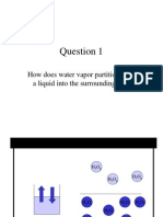 How Does Water Vapor Partition From A Liquid Into The Surrounding Gas?