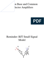 Common Base and Common Collector Amplifiers