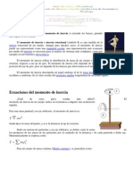 GUÍA Momento de Inercia Rotacional (Ecuaciones, Deducciones)