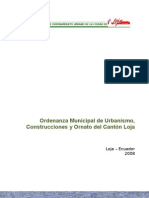 Ordenanza Municipal de Urbanismo, Construcción y Ornato Del