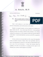 A Raja Letter To JPC