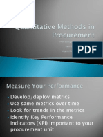 Quantitative Methods in Procurement