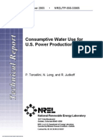 Consumptive Water Use For U.S. Power Production: December 2003 - NREL/TP-550-33905