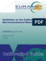 EURAMET CG 17.01 Electromechanical Manometers