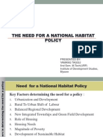 Need For A National Habitat Policy