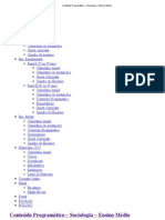 Conteúdo Programático - Sociologia - Ensino Médio