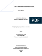 Procedimientos para El Manejo de Residuos