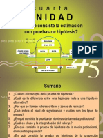 4ta. Unidad - Estimación Con Pruebas de Hipótesis