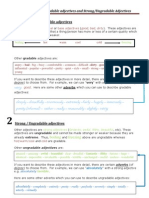 Base/Normal/Gradable Adjectives and Strong/Ungradable Adjectives