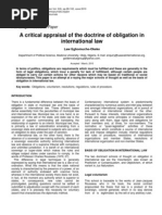 Egbomuche-Okeke - Critical Appraisal of Obligation in Int'l. Law