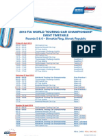 2013 WTCC Timetable 03 Slovakia Ring