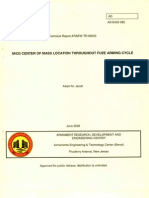 M433 Center of Mass Location Throughout Fuze Arming Cycle