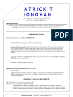 Patrick T. Donovan Resume