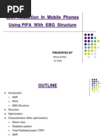 SAR Reduction in Mobile Phones Using Pifa With Ebg Structure