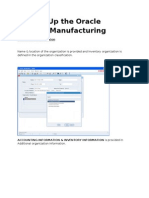 Oracle Process Manufacturing Setup