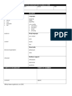 Planning: Language:: Presentation Observation Feedback Form