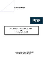 Economie de L'education PR KASSE PDF