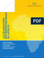 ACCELERATING Entrepreneurship in Africa: Understanding Africa's Challenges To Creating Opportunity Driven Entrepreneurship - Omidyar Network in Partnership With Monitor Group