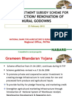 Construction/ Renovation of Rural Godowns: Capital Investment Subsidy Scheme For