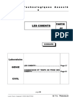 Cours Labo PARTIE 3 - LES CIMENTS