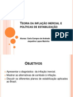 Teoria Da Inflação Inercial e Políticas de Estabilização