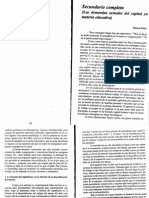 Secundario Completo. Las Demandas Actuales Del Capitalismo en Materia Educativa. Marina Kabat