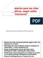 Recomendación Según Vancouver