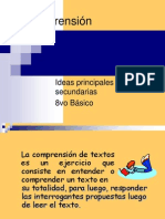 Comprensión Lectora Ideas Principales y Secundarias