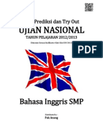 Soal Prediksi UN Bahasa Inggris SMP 2013