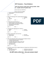 CIF - 2 - Test 2 - Trace Evidence Key