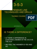 3-5-3 Defensive Line Techniques and Drills Thomas Cousins