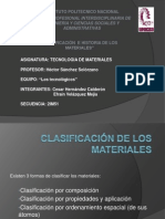 Clasificación de Los Materiales