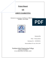 Project Report ON Green Marketing: Northern India Engineering College