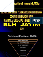 Teknik Penilaian Amdal, Ukl-Upl, Delh, DPLH BLH Jatim