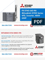 FR D740 160 NA Mitsubishi VFD