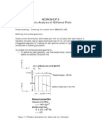 Workshop 3: Static Analysis of Stiffened Plate