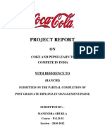 Project Report: Coke and Pepsi Learn To Compete in India